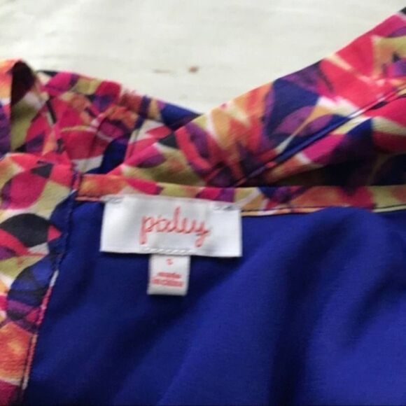 Stitch fix Pixley geometric floral print vneck tank blouse buttoned back women s - Picture 3 of 7